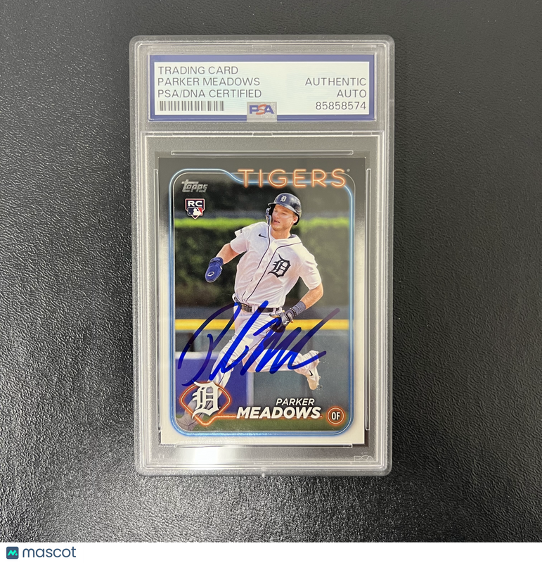 2024 Topps Series Two#516 Parker Meadows Signed Card PSA Detroit Tigers