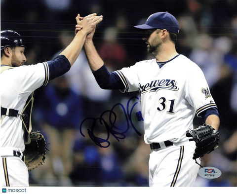 Burke Badenhop Milwaukee Brewers Signed 8x10 Photo PSA