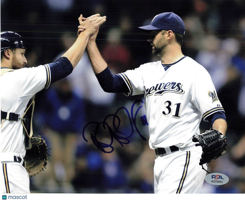 Burke Badenhop Milwaukee Brewers Signed 8x10 Photo PSA