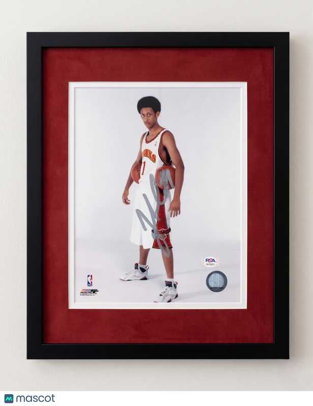 Josh Childress Atlanta Hawks Signed Basketball 8x10 Custom Framed Photo PSA