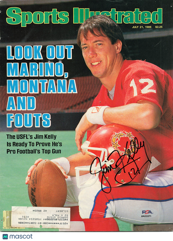 Jim Kelly Signed New Jersey Generals Football Magazine Cover PSA Autographed