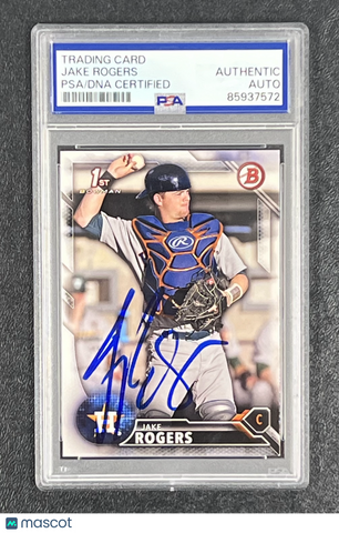 2016 Topps Bowman Draft#BD-76 Jake Rogers  Signed Card Auto PSA Slabbed Astros