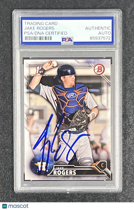 2016 Topps Bowman Draft#BD-76 Jake Rogers  Signed Card Auto PSA Slabbed Astros