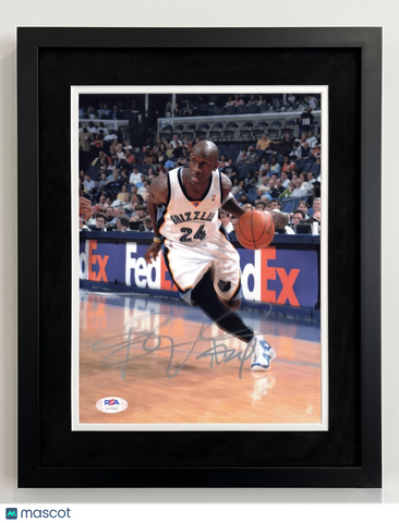 Bobby Jackson Memphis Grizzlies Signed Basketball 8x10 Custom Framed Photo PSA