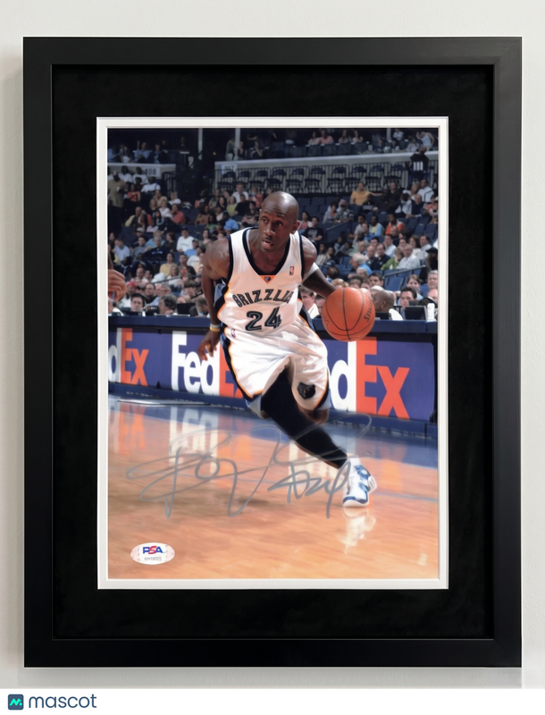 Bobby Jackson Memphis Grizzlies Signed Basketball 8x10 Custom Framed Photo PSA