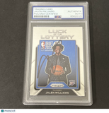 2022-23 Panini Prizm #1 Jalen Williams Luck Of The Lottery signed card PSA OKC