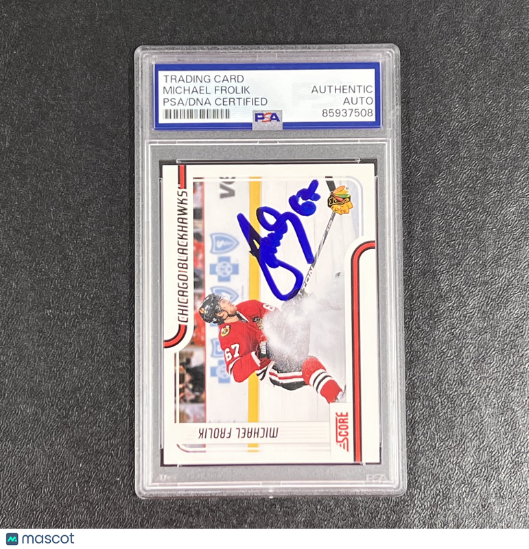2011-12 Panini Score #114 Michael Frolík Signed Card Auto PSA Slabbed Blackhawks