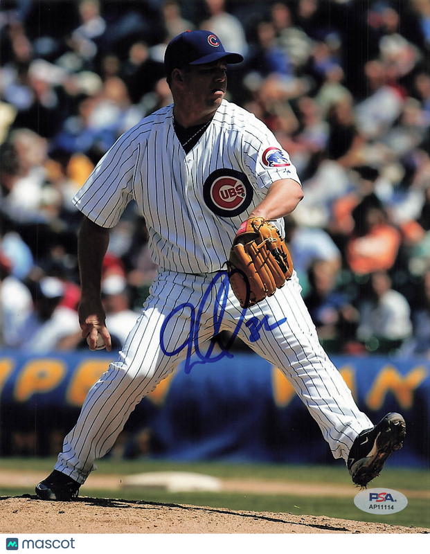 Jon Lieber Chicago Cubs Signed 8x10 Photo PSA