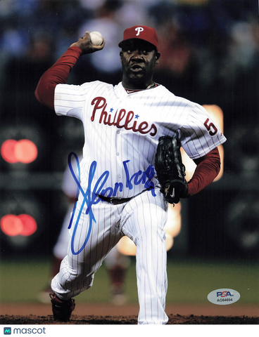 Jose Contreras Philadelphia Phillies Signed 8x10 Photo PSA