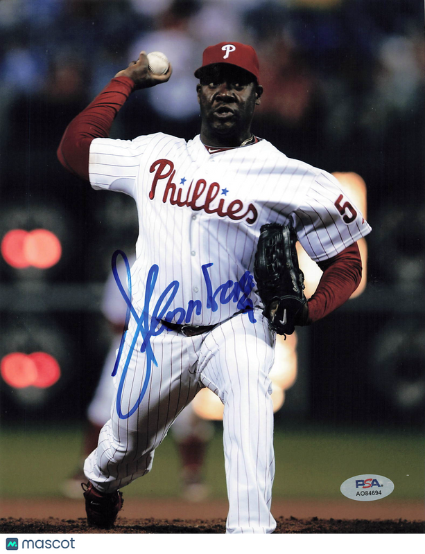 Jose Contreras Philadelphia Phillies Signed 8x10 Photo PSA