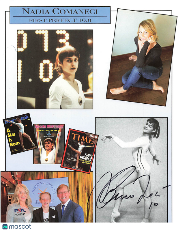 Nadia Comaneci Signed Olympic Gymnast 8x10 Photo