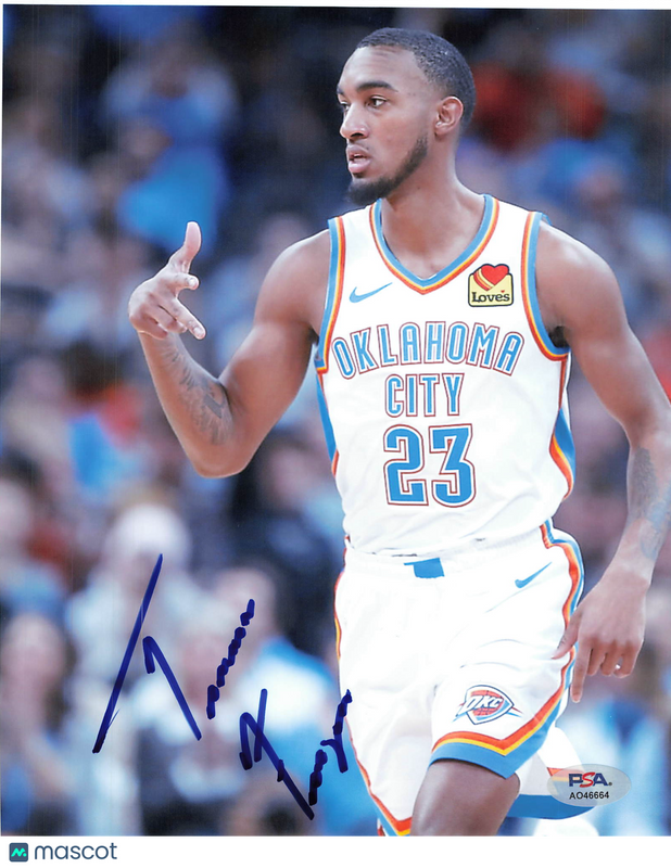 Terrance Ferguson Oklahoma City Thunder Signed Basketball 8x10 Photo PSA