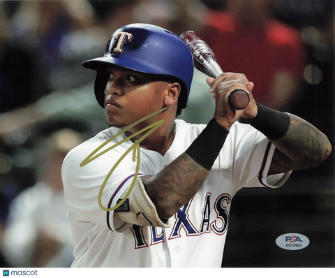 Willie Calhoun Texas Rangers Signed 8x10 Photo PSA