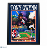 Tony Gwynn San Diego Padres Signed 3,000 Career Hits Framed Photo PSA 24x34