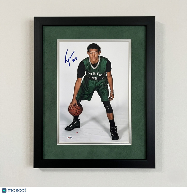 Trae Young Norman North Timberwolves Signed 12x18 Custom Framed Photo PSA