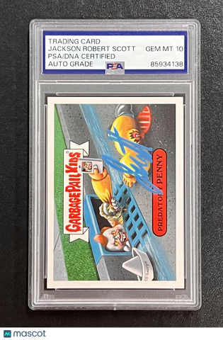 2018 Topps Jackson Robert Scott 5b/15 GPK Modern Horror Sticker Signed Card Auto