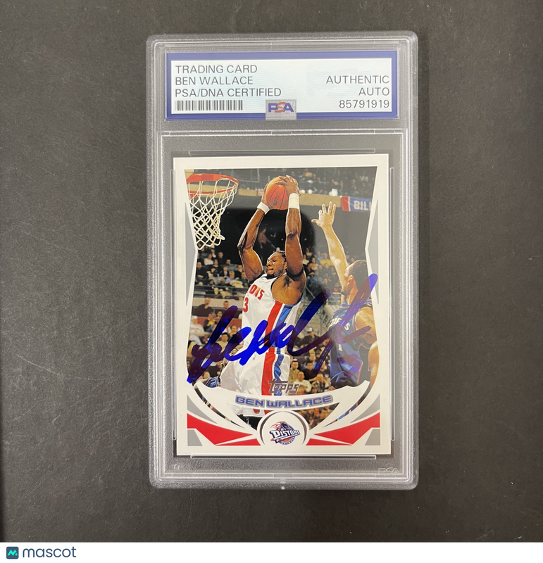 Ben Wallace 2004 Topps #9 Signed Card PSA Autographed
