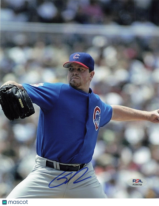 Glendon Rusch Chicago Cubs Signed 8x10 Photo PSA