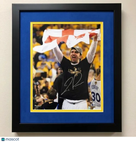 Zaza Pachulia Golden State Warriors Signed 11x14 Custom Framed Photo BAS