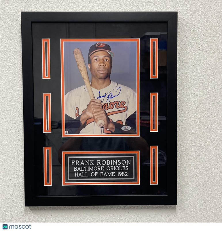 Frank Robinson Baltimore Orioles Signed 8x10 Framed Photo PSA Autographed