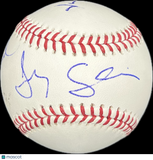 Jerry Seinfeld, Jason Alexander, Larry David&J.L.D. Signed Baseball PSA Seinfeld