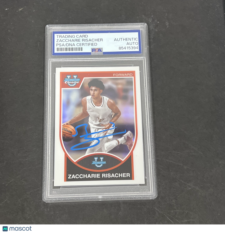 Zaccharie Risacher 2024 Topps Bowman chrome university#07B-25 Signed Card PSA Autographed