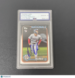 2024 Topps #US267 Nasim Nunez Signed Card Auto 10 PSA Slabbed Nationals