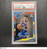 2017-18 Panini Donruss Optic #200 Markelle Fultz Rated Rookie signed card PSA