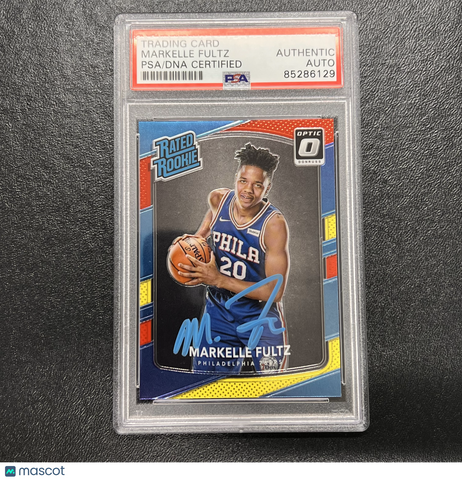 2017-18 Panini Donruss Optic #200 Markelle Fultz Rated Rookie signed card PSA