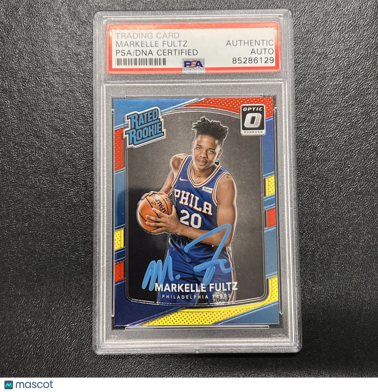 2017-18 Panini Donruss Optic #200 Markelle Fultz Rated Rookie signed card PSA