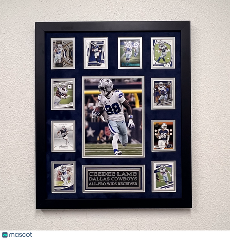 CeeDee Lamb Framed 10-Photo Display Dallas Cowboys