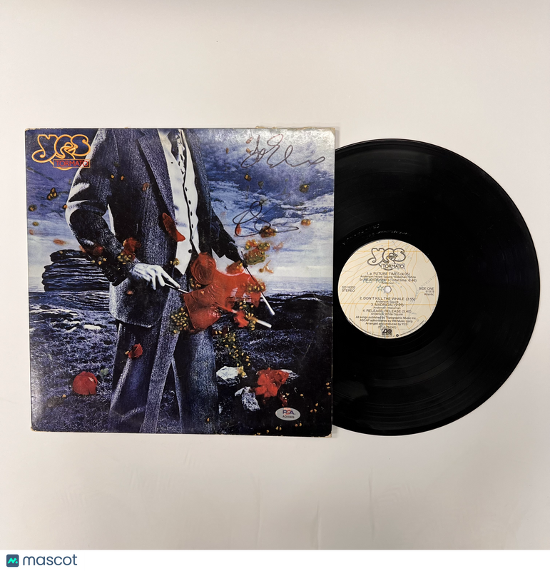 Jon Anderson and Rick Wakeman of Yes Signed Tormato Vinyl Album PSA Authographed