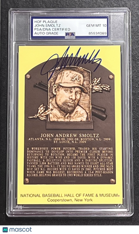2021 National Baseball Hall of Fame #C38604 John Smoltz Signed Card Auto 10 PSA