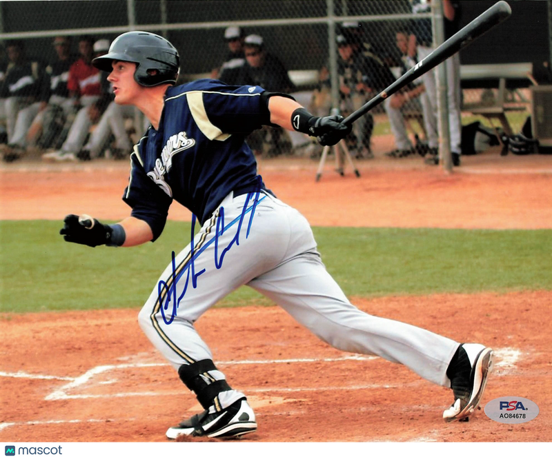 Clint Coulter Milwaukee Brewers Signed 8x10 Photo PSA