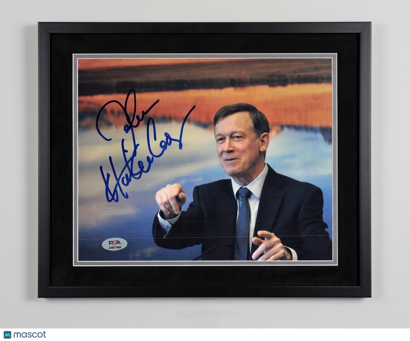 John Hickenlooper signed 8x10 Custom Framed photo PSA/DNA Autographed