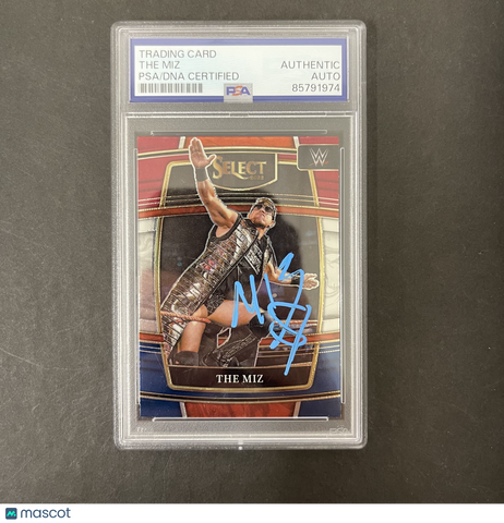 The Miz 2022 Panini Select#10 Signed Card PSA Autographed