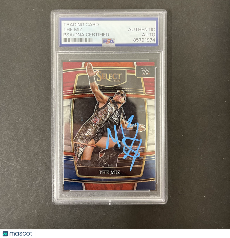 The Miz 2022 Panini Select#10 Signed Card PSA Autographed