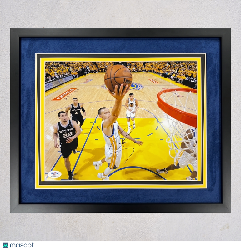 Stephen Curry Golden State Warriors Signed 11x14 Custom Framed Photo PSA
