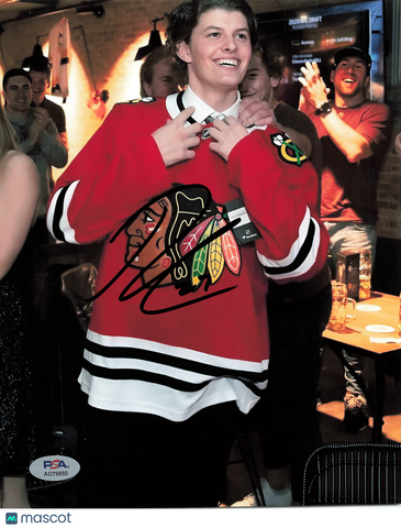 Lukas Reichel Signed Hockey 8x10 Photo PSA Autographed