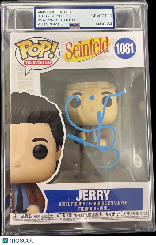 Jerry Seinfeld signed Funko Pop #1081 PSA Auto Grade 10 Encapsulated PSA Auto