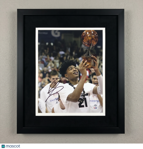Rui Hachimura Gonzaga Bulldogs Signed Basketball 11x14 Custom Framed Photo PSA
