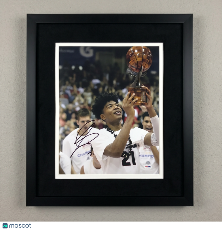 Rui Hachimura Gonzaga Bulldogs Signed Basketball 11x14 Custom Framed Photo PSA