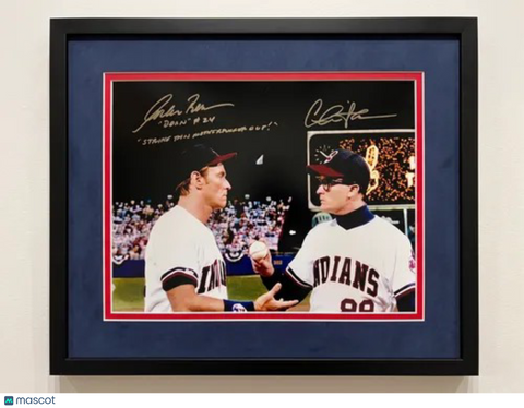 Charlie Sheen and Corbin Bernsen Indians Signed 16x20 Custom Framed Photo PSA