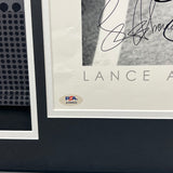 Lance Armstrong Custom Framed Jersey Display with Signed Poster PSA Authentic