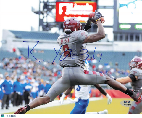 Rock Ya-Sin Signed Temple Owls Football 8x10 Photo PSA Autographed