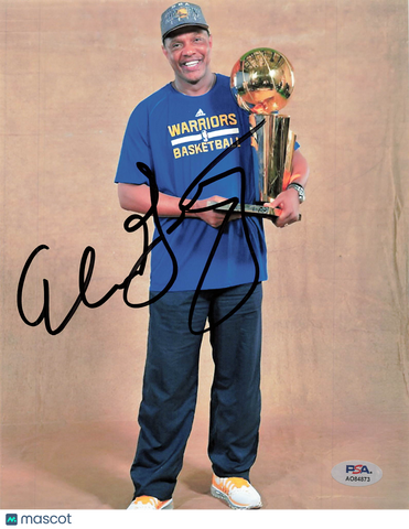 Alvin Gentry Golden State Warriors Signed Basketball 8x10 Photo PSA