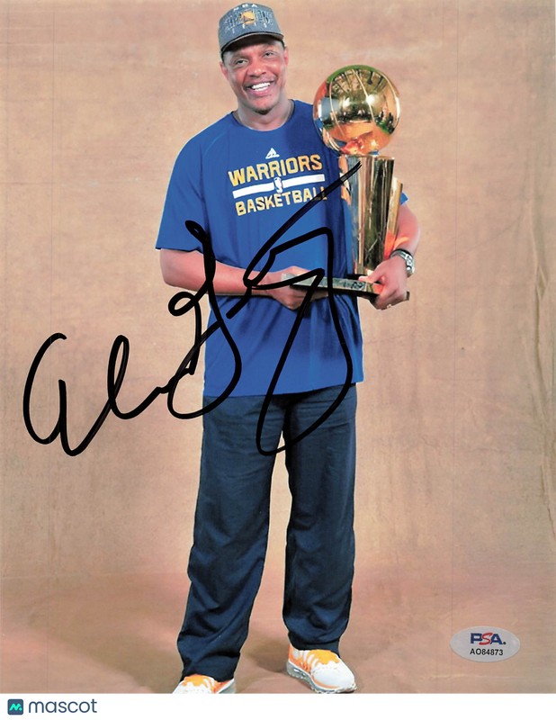 Alvin Gentry Golden State Warriors Signed Basketball 8x10 Photo PSA