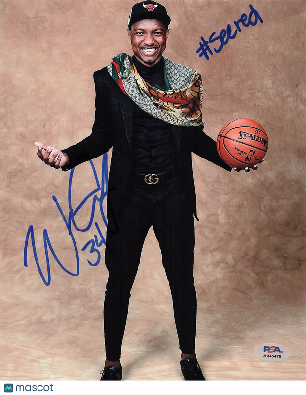 Wendell Carter Jr Chicago Bulls Signed Basketball 8x10 Photo PSA