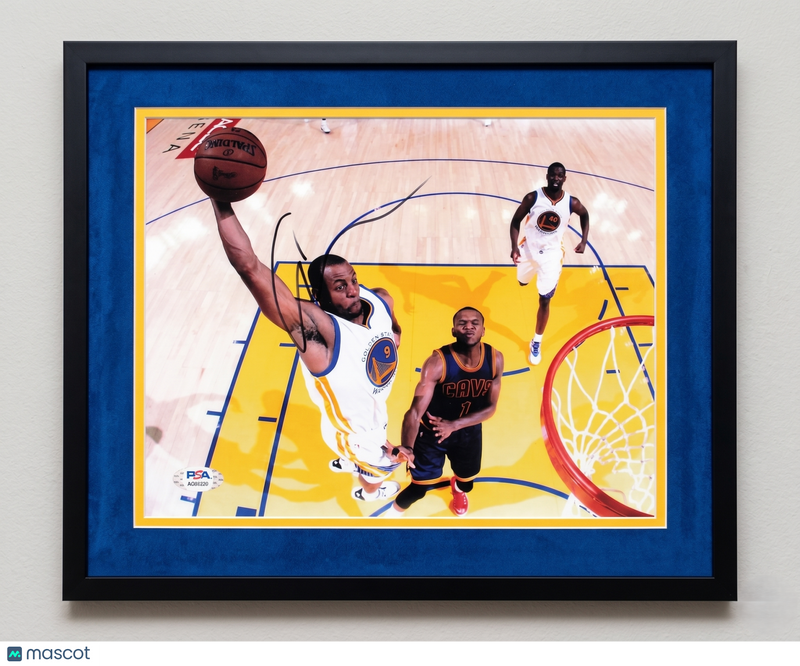 Andre Iguodala Golden State Warriors Signed 8x10 Custom Framed Photo PSA