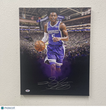 De'Aaron Fox Sacramento Kings Signed NBA Basketball Canvas Print PSA Autographed
